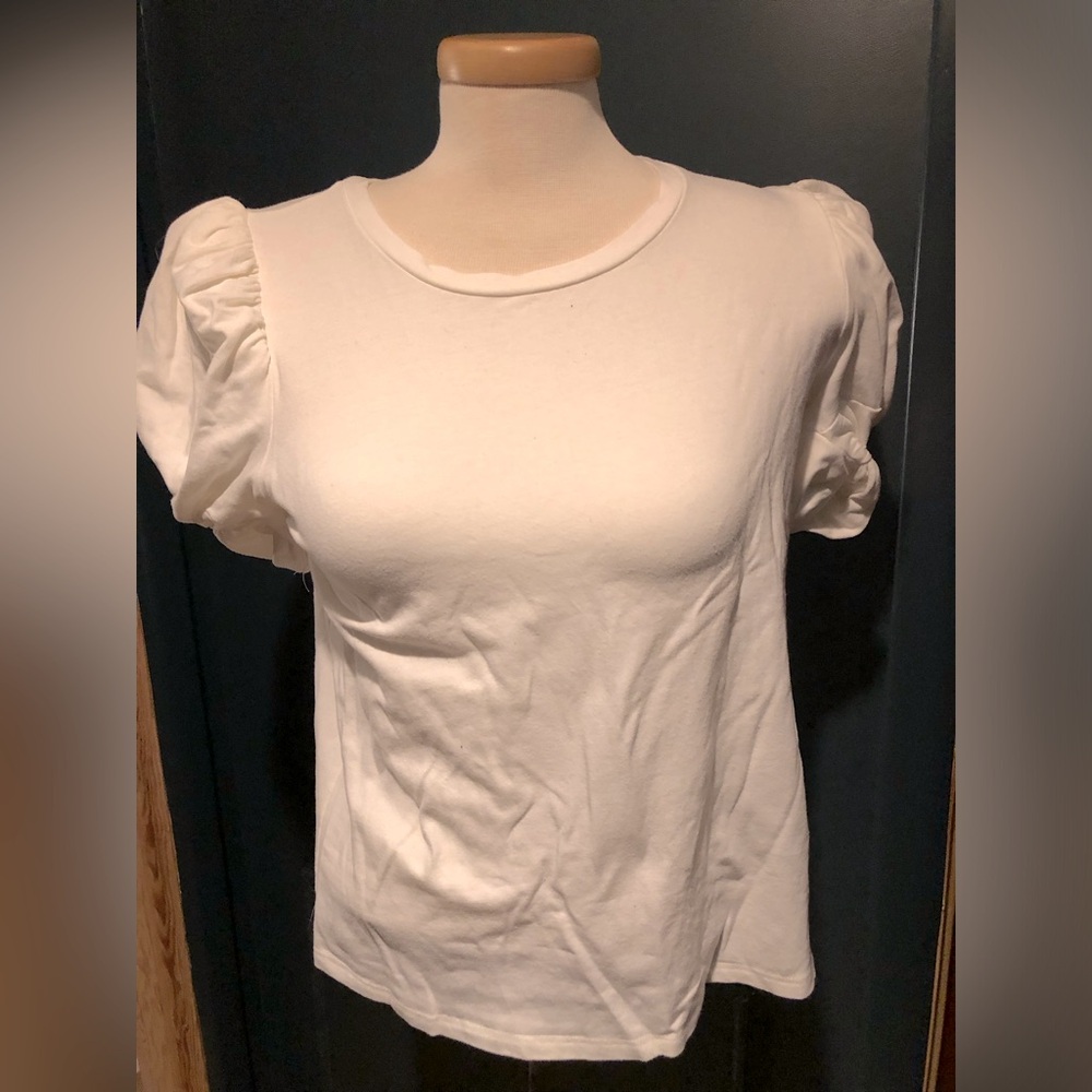 Classic White Puff Sleeve Top